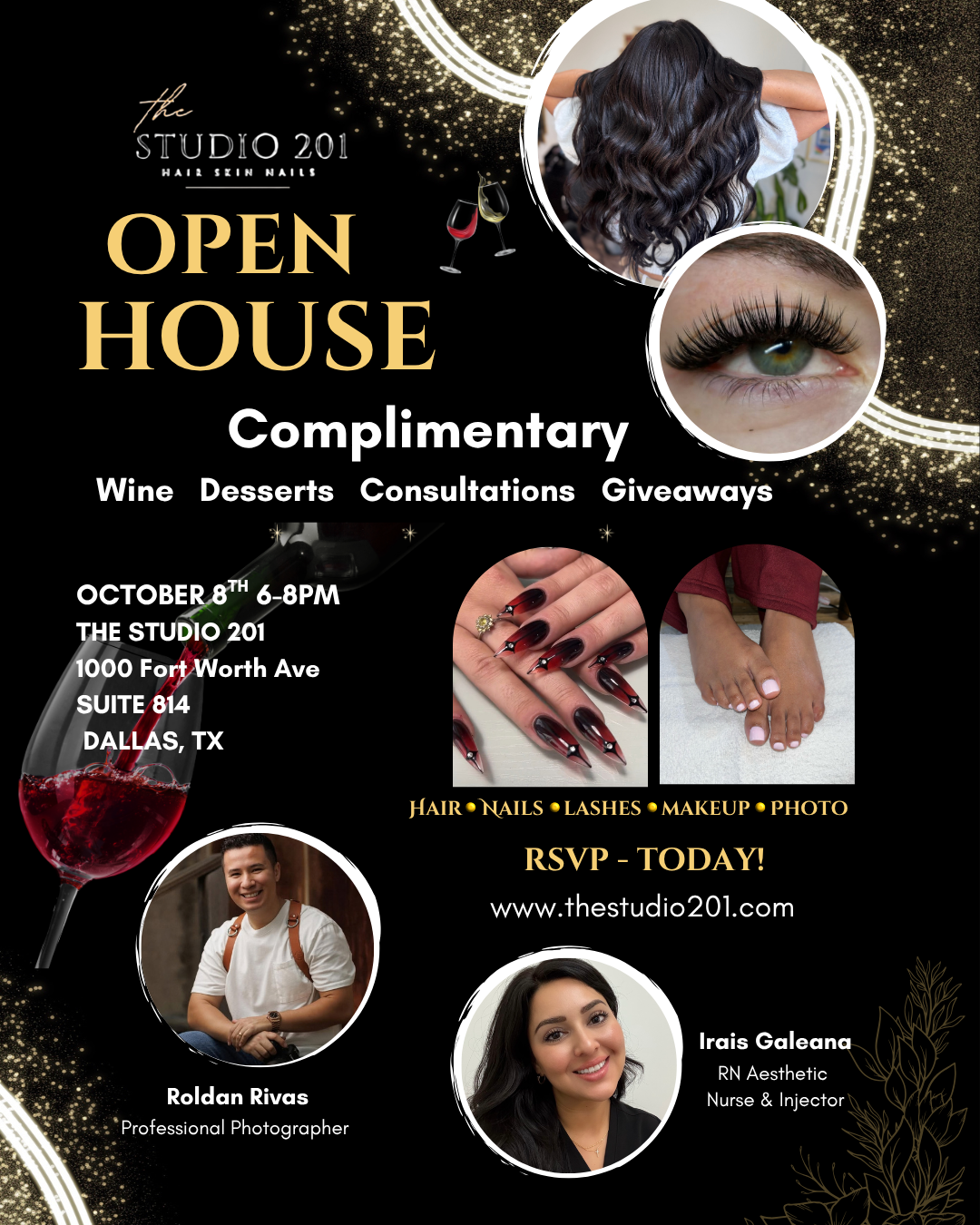 Black and Gold Modern Hair Salon Flyer (Instagram Post (45))